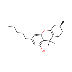 CCCCCc1cc(O)c2c(c1)OC1=C(CC[C@H](C)C1)C2(C)C ZINC000299822820