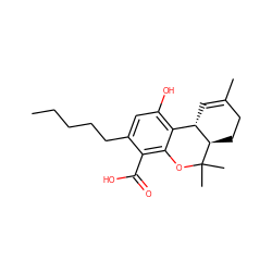 CCCCCc1cc(O)c2c(c1C(=O)O)OC(C)(C)[C@@H]1CCC(C)=C[C@@H]21 ZINC000014722873