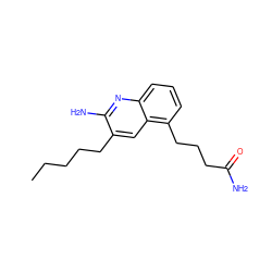 CCCCCc1cc2c(CCCC(N)=O)cccc2nc1N ZINC000473123206