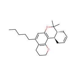 CCCCCc1cc2c(c3c1CCCO3)[C@@H]1CC=CC[C@H]1C(C)(C)O2 ZINC000013606333