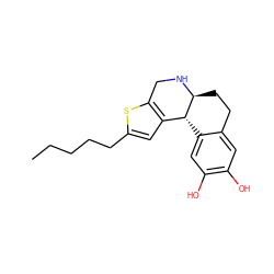 CCCCCc1cc2c(s1)CN[C@H]1CCc3cc(O)c(O)cc3[C@H]21 ZINC000013762026