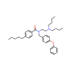 CCCCCc1ccc(C(=O)N(CCN(CCCC)CCCC)Cc2ccc(Oc3ccccc3)cc2)cc1 ZINC000201952303