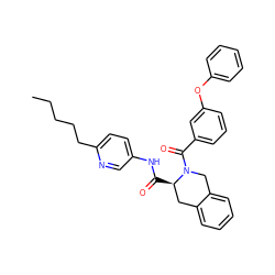 CCCCCc1ccc(NC(=O)[C@@H]2Cc3ccccc3CN2C(=O)c2cccc(Oc3ccccc3)c2)cn1 ZINC000028520931