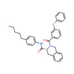 CCCCCc1ccc(NC(=O)[C@H]2Cc3ccccc3CN2C(=O)c2cccc(Oc3ccccc3)c2)cc1 ZINC000028520830