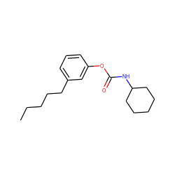 CCCCCc1cccc(OC(=O)NC2CCCCC2)c1 ZINC000013520712