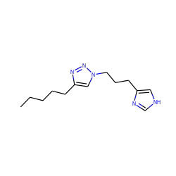 CCCCCc1cn(CCCc2c[nH]cn2)nn1 ZINC000066113863