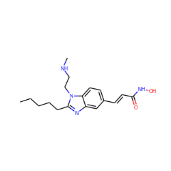 CCCCCc1nc2cc(/C=C/C(=O)NO)ccc2n1CCNC ZINC000034987685