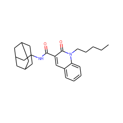 CCCCCn1c(=O)c(C(=O)NC23CC4CC(CC(C4)C2)C3)cc2ccccc21 ZINC000072106038