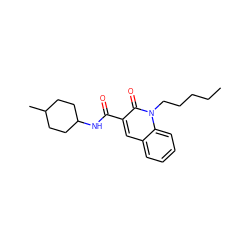 CCCCCn1c(=O)c(C(=O)NC2CCC(C)CC2)cc2ccccc21 ZINC000299866507