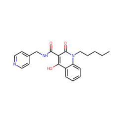 CCCCCn1c(=O)c(C(=O)NCc2ccncc2)c(O)c2ccccc21 ZINC000002272640