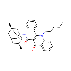 CCCCCn1c(-c2ccccc2)c(C(=O)NC23CC4C[C@](C)(C2)C[C@@](C)(C4)C3)c(=O)c2ccccc21 ZINC000028864446