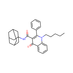 CCCCCn1c(-c2ccccc2)c(C(=O)NC23CC4CC(CC(C4)C2)C3)c(=O)c2ccccc21 ZINC000028864481