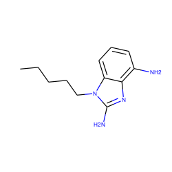 CCCCCn1c(N)nc2c(N)cccc21 ZINC000299833356