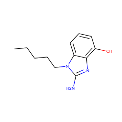 CCCCCn1c(N)nc2c(O)cccc21 ZINC000299827628