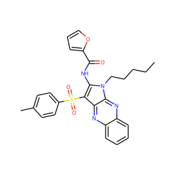 CCCCCn1c(NC(=O)c2ccco2)c(S(=O)(=O)c2ccc(C)cc2)c2nc3ccccc3nc21 ZINC000002282122