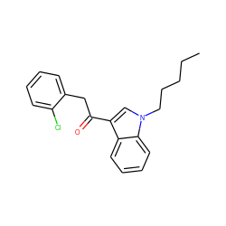 CCCCCn1cc(C(=O)Cc2ccccc2Cl)c2ccccc21 ZINC000028457100