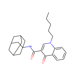 CCCCCn1cc(C(=O)NC23CC4CC(CC(C4)C2)C3)c(=O)c2ccccc21 ZINC000013678323