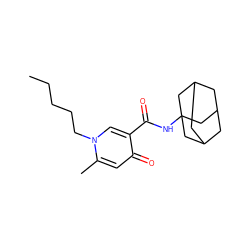 CCCCCn1cc(C(=O)NC23CC4CC(CC(C4)C2)C3)c(=O)cc1C ZINC000066252057