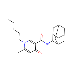 CCCCCn1cc(C(=O)NC2C3CC4CC(C3)CC2C4)c(=O)cc1C ZINC000095556557