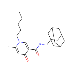 CCCCCn1cc(C(=O)NCC23CC4CC(CC(C4)C2)C3)c(=O)cc1C ZINC000095553315