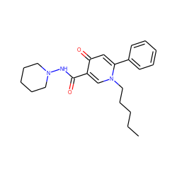 CCCCCn1cc(C(=O)NN2CCCCC2)c(=O)cc1-c1ccccc1 ZINC000066260230