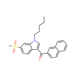 CCCCCn1cc(C(=O)c2ccc3ccccc3c2)c2ccc(S(C)(=O)=O)cc21 ZINC000029054241