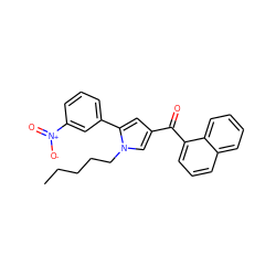 CCCCCn1cc(C(=O)c2cccc3ccccc23)cc1-c1cccc([N+](=O)[O-])c1 ZINC000036294615