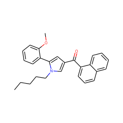 CCCCCn1cc(C(=O)c2cccc3ccccc23)cc1-c1ccccc1OC ZINC000036294601