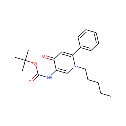 CCCCCn1cc(NC(=O)OC(C)(C)C)c(=O)cc1-c1ccccc1 ZINC000066260143