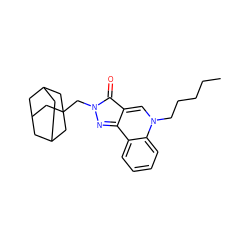 CCCCCn1cc2c(=O)n(CC34CC5CC(CC(C5)C3)C4)nc-2c2ccccc21 ZINC000299859137