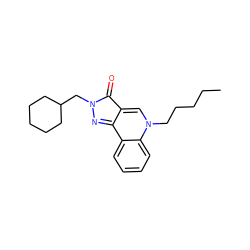 CCCCCn1cc2c(=O)n(CC3CCCCC3)nc-2c2ccccc21 ZINC000299867831