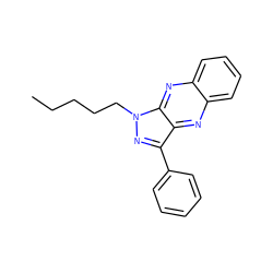 CCCCCn1nc(-c2ccccc2)c2nc3ccccc3nc21 ZINC000002434818