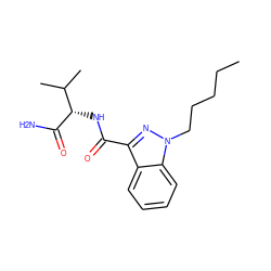 CCCCCn1nc(C(=O)N[C@H](C(N)=O)C(C)C)c2ccccc21 ZINC000095705069