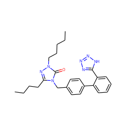 CCCCCn1nc(CCCC)n(Cc2ccc(-c3ccccc3-c3nnn[nH]3)cc2)c1=O ZINC000001555159