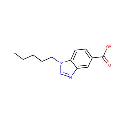 CCCCCn1nnc2cc(C(=O)O)ccc21 ZINC000013681537