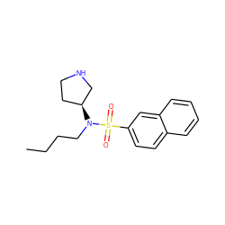 CCCCN([C@H]1CCNC1)S(=O)(=O)c1ccc2ccccc2c1 ZINC000040892232