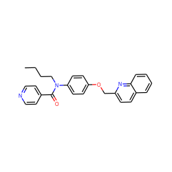 CCCCN(C(=O)c1ccncc1)c1ccc(OCc2ccc3ccccc3n2)cc1 ZINC000096914927