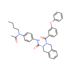 CCCCN(C(C)=O)c1ccc(NC(=O)[C@H]2Cc3ccccc3CN2C(=O)c2cccc(Oc3ccccc3)c2)cc1 ZINC000028522284