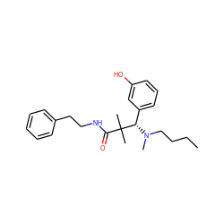 CCCCN(C)[C@@H](c1cccc(O)c1)C(C)(C)C(=O)NCCc1ccccc1 ZINC000027621720