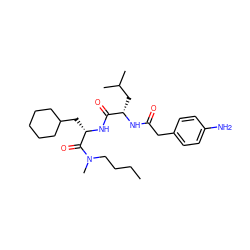 CCCCN(C)C(=O)[C@H](CC1CCCCC1)NC(=O)[C@H](CC(C)C)NC(=O)Cc1ccc(N)cc1 ZINC000029559419