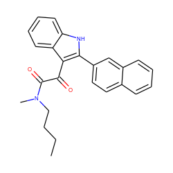 CCCCN(C)C(=O)C(=O)c1c(-c2ccc3ccccc3c2)[nH]c2ccccc12 ZINC000473082046