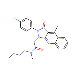 CCCCN(C)C(=O)Cn1c2nc3ccccc3c(C)c2c(=O)n1-c1ccc(Cl)cc1 ZINC000073170170