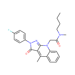 CCCCN(C)C(=O)Cn1c2nn(-c3ccc(F)cc3)c(=O)c-2c(C)c2ccccc21 ZINC000101449271