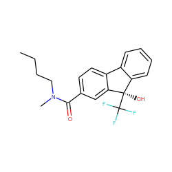 CCCCN(C)C(=O)c1ccc2c(c1)[C@](O)(C(F)(F)F)c1ccccc1-2 ZINC000144795861