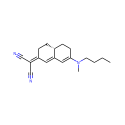 CCCCN(C)C1=CC2=CC(=C(C#N)C#N)CC[C@@H]2CC1 ZINC000049537643