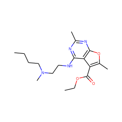 CCCCN(C)CCNc1nc(C)nc2oc(C)c(C(=O)OCC)c12 ZINC000015727427