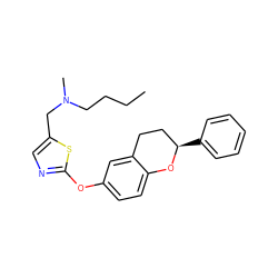 CCCCN(C)Cc1cnc(Oc2ccc3c(c2)CC[C@@H](c2ccccc2)O3)s1 ZINC000145625820