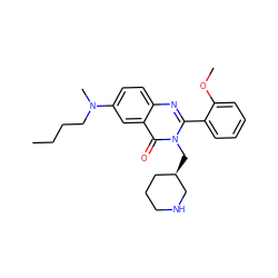 CCCCN(C)c1ccc2nc(-c3ccccc3OC)n(C[C@@H]3CCCNC3)c(=O)c2c1 ZINC000028712133