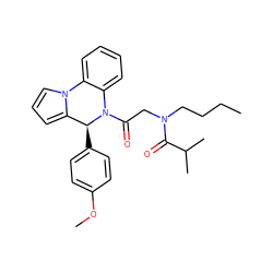 CCCCN(CC(=O)N1c2ccccc2-n2cccc2[C@@H]1c1ccc(OC)cc1)C(=O)C(C)C ZINC000016569227