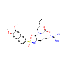 CCCCN(CC(=O)O)C(=O)[C@@H](CCCN=C(N)N)NS(=O)(=O)c1ccc2cc(OC)c(OC)cc2c1 ZINC000028265676